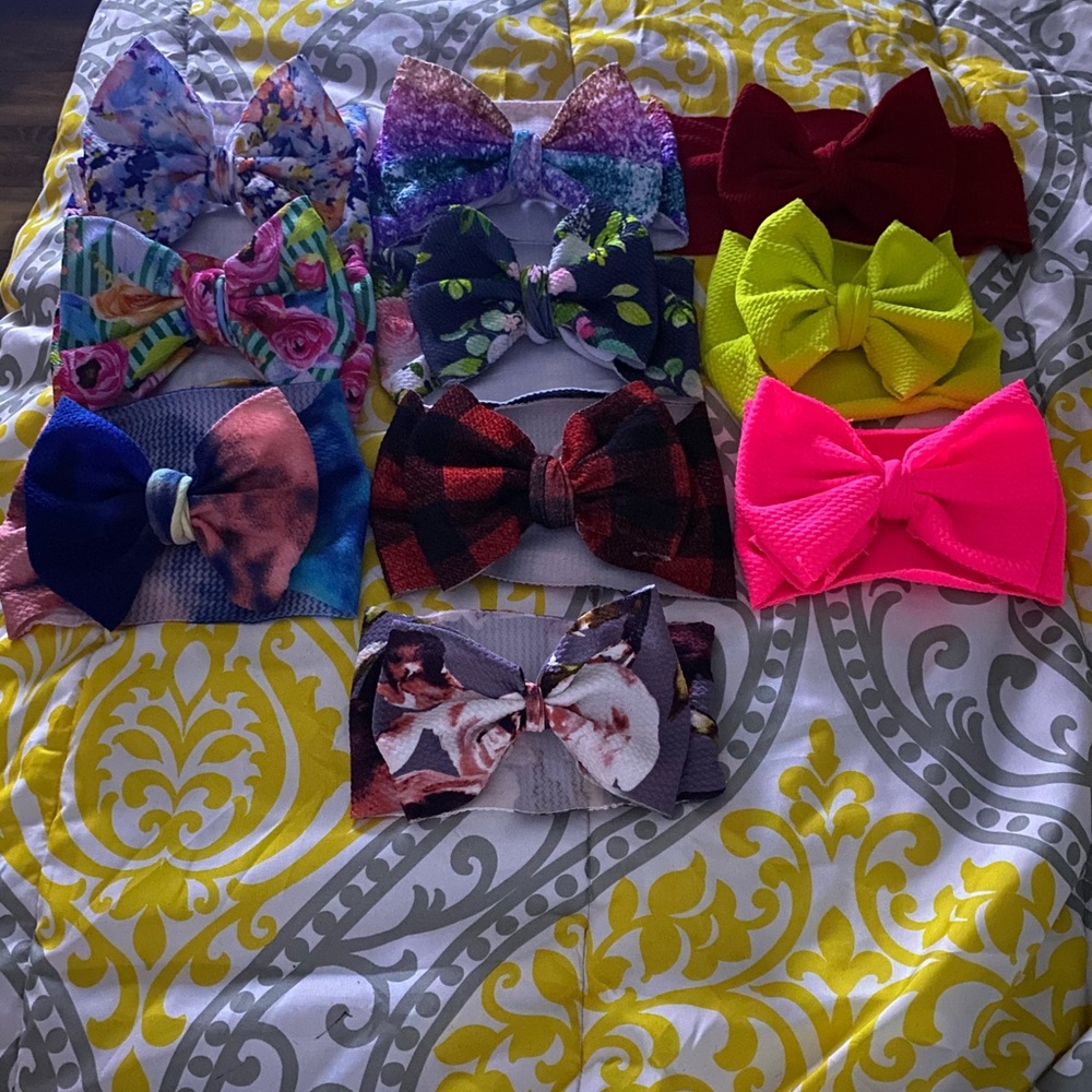 Baby girl headwrap bows